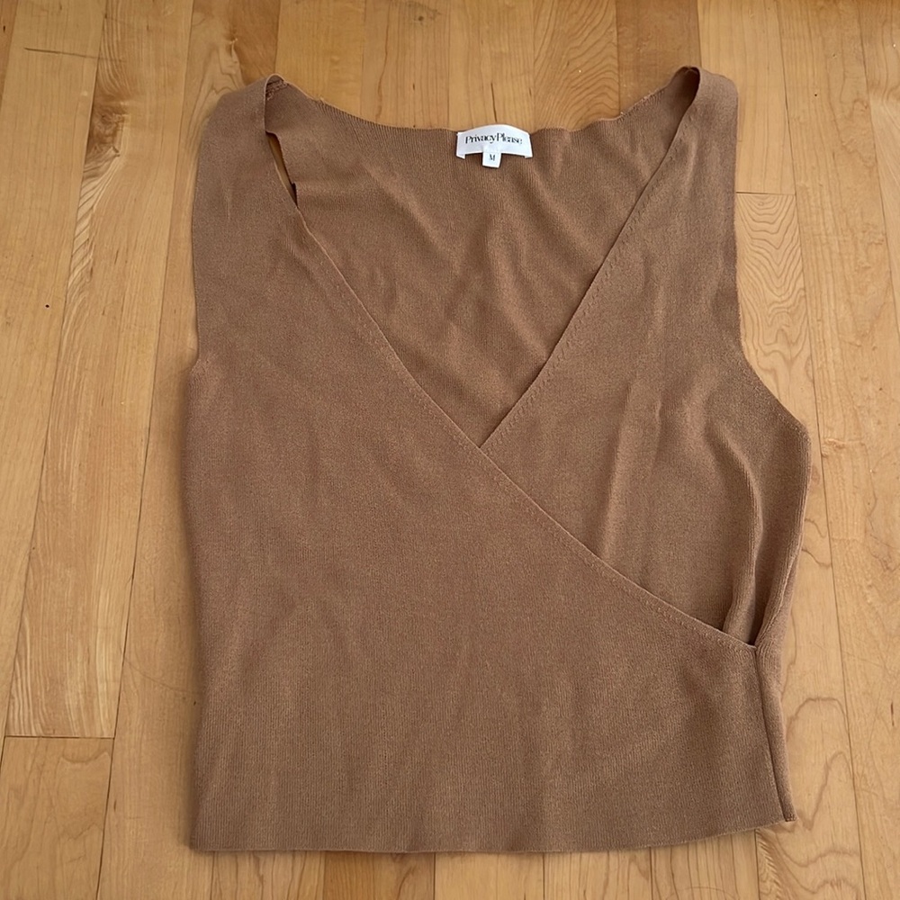 Privacy Please Brown Top - Medium